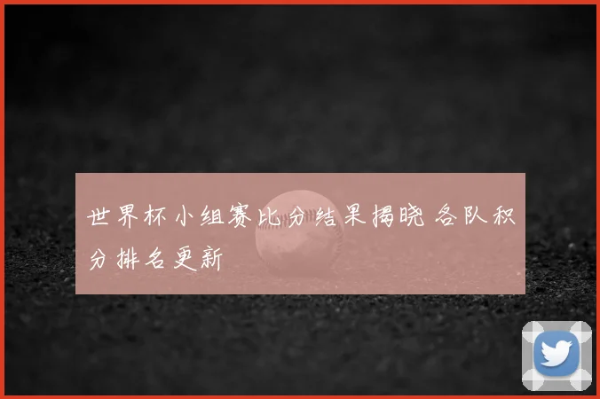 世界杯小组赛比分结果揭晓 各队积分排名更新